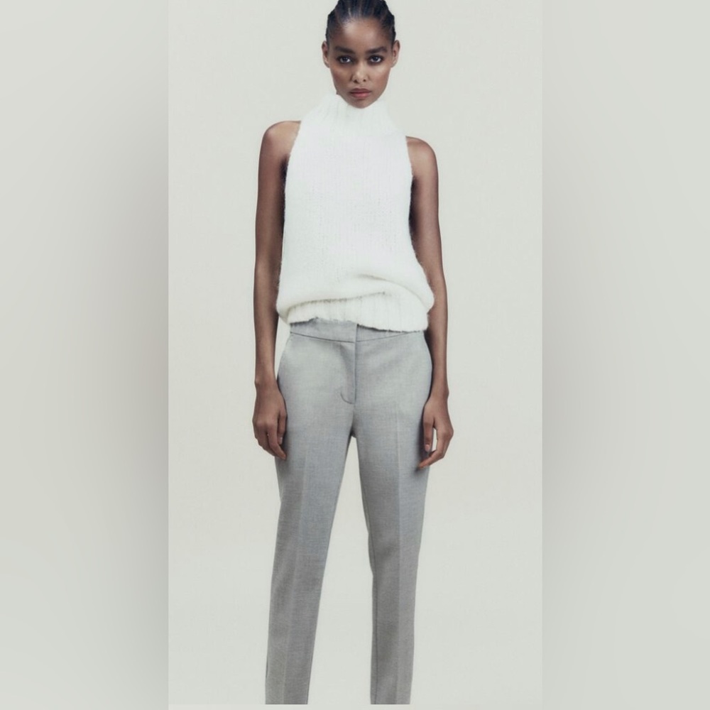 NWT Zara jogger waist pants | Size L | Light Grey